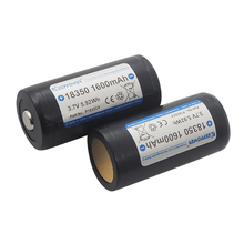 Load image into Gallery viewer, Keeppower 18350 Protected Li-ion Battery Rechargeable 3.7V 1600mAh 5.92Wh with Button Top (NOT High Drain) (2 Pack)