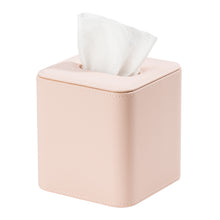 Load image into Gallery viewer, Square Tissue Box Cover Faux Leather Tissue Holder Rounded Edge Girly Style Home Decor Piece for Bathroom Bedroom Living Room Office