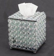 Load image into Gallery viewer, Ukwell Cube Tissue Box Cover Handcrafted Bling Crystal Design
