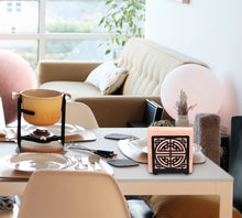 Load image into Gallery viewer, Ukwell Black Metal Freestanding Napkin Holder Latticework Design