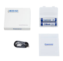 Load image into Gallery viewer, Keeppower Protected 16650 Battery USB Rechargeable 3.6V 2100mAh 7.56Wh Button Top Included with a 2-in-1 Charging Cable (2 Pack)