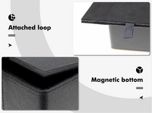 Load image into Gallery viewer, Ukwell Square Facial Tissue Box Cover Black/White Pearl Design