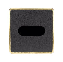 Load image into Gallery viewer, Ukwell Square Facial Tissue Box Cover Black/White Pearl Design