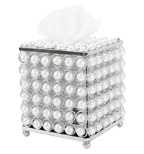 Load image into Gallery viewer, Ukwell Handmade Cube Luxury Pearl Tissue Box Cover