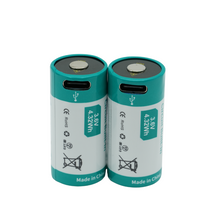 Load image into Gallery viewer, Keeppower 18350 Protected Li-ion Battery Low Drain Rechargeable with Type-C Port 3.6V 1200mAh Included with a 2-in-1 USB-C Cable (2 Pack)
